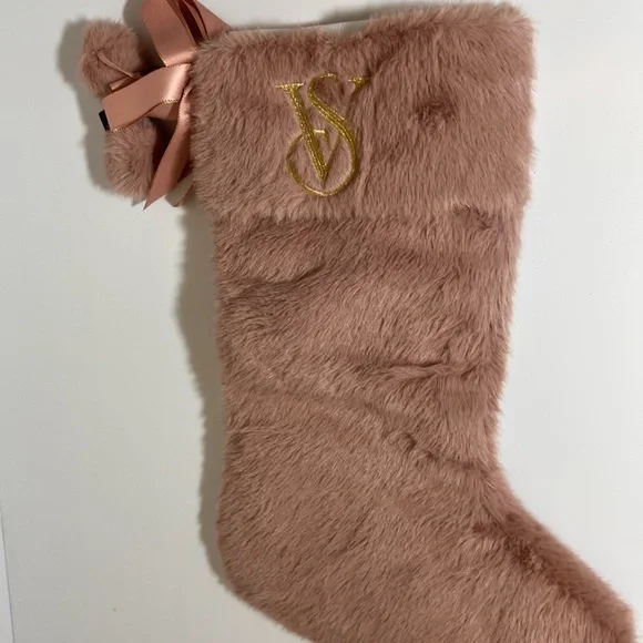 Victoria's Secret Pink Faux Fur Holiday Stocking - Picture 2 of 14